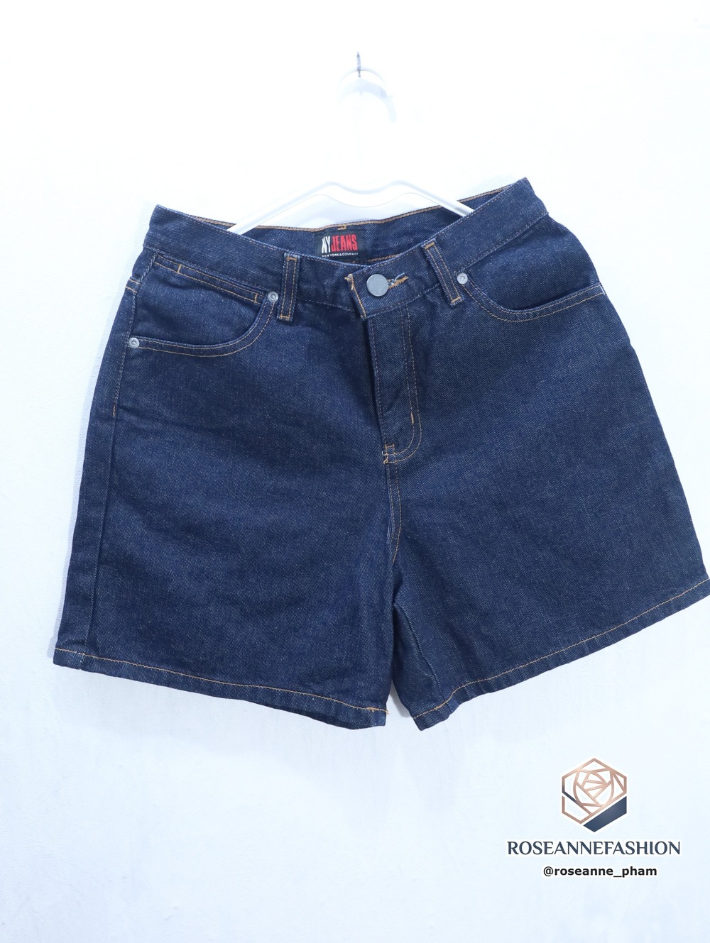 NY Jeans New York & Company Dark Wash Denim Shorts Sz 4